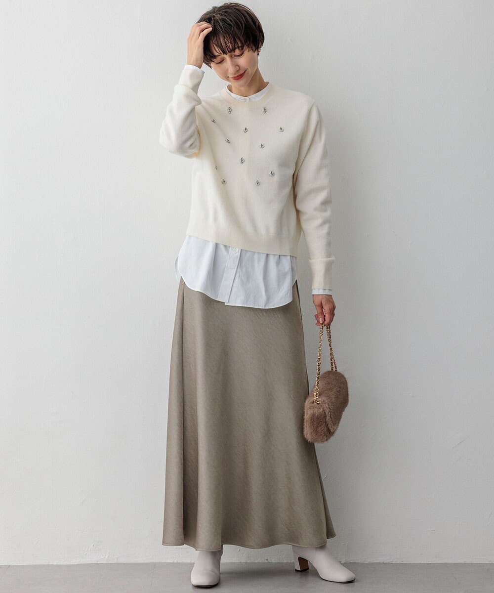 23区 【洗える】CANCLINI バンドカラー シャツ 