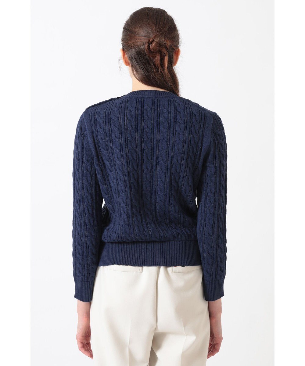 DAKS ミックスケーブル ニットプルオーバー（無撚コットン） 