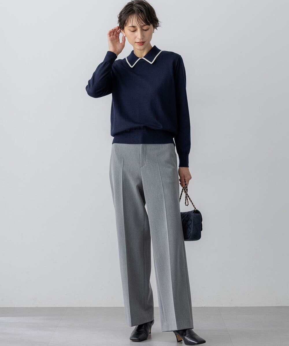 23区 【滝沢眞規子さん着用/VERY掲載】TRストレッチギャバ ワイド パンツ 