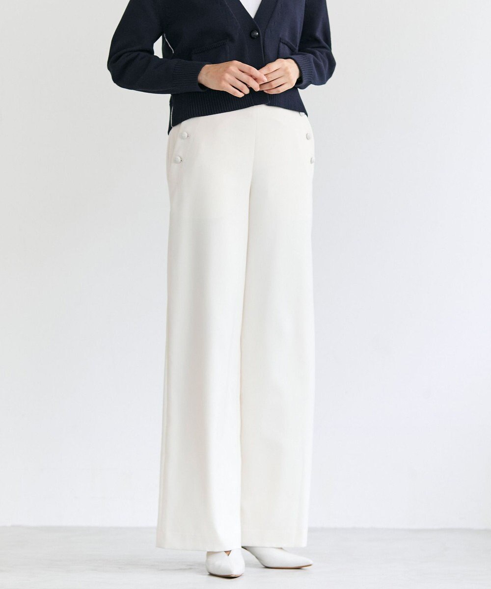 BEIGE， LAZUL / マリンボタンワイドパンツ 