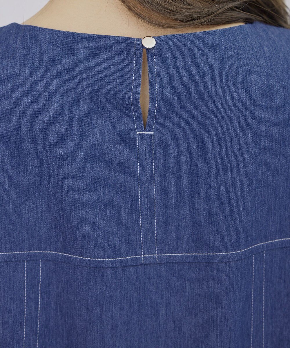 Tiaclasse 【洗える】デニムチュニックブラウス 