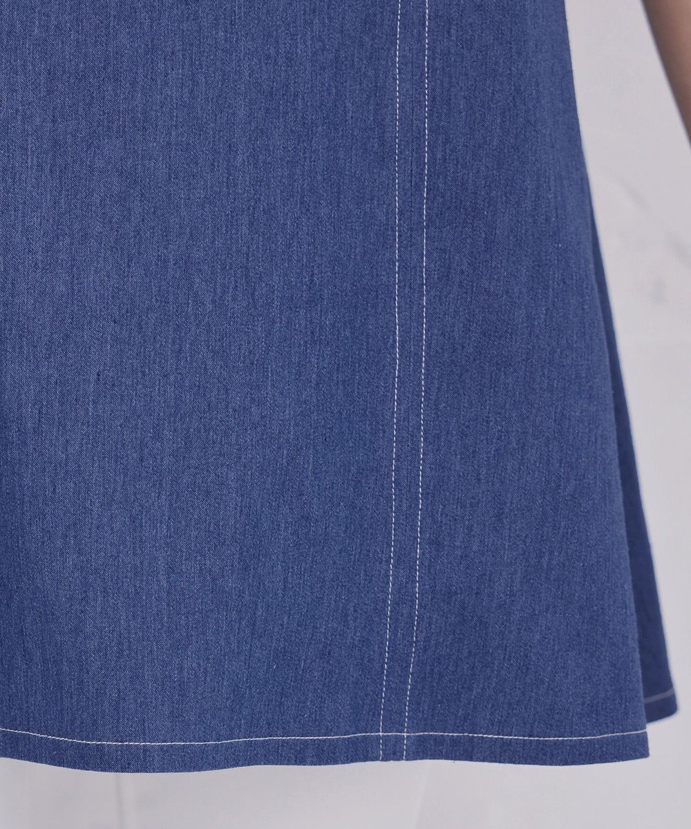 Tiaclasse 【洗える】デニムチュニックブラウス 