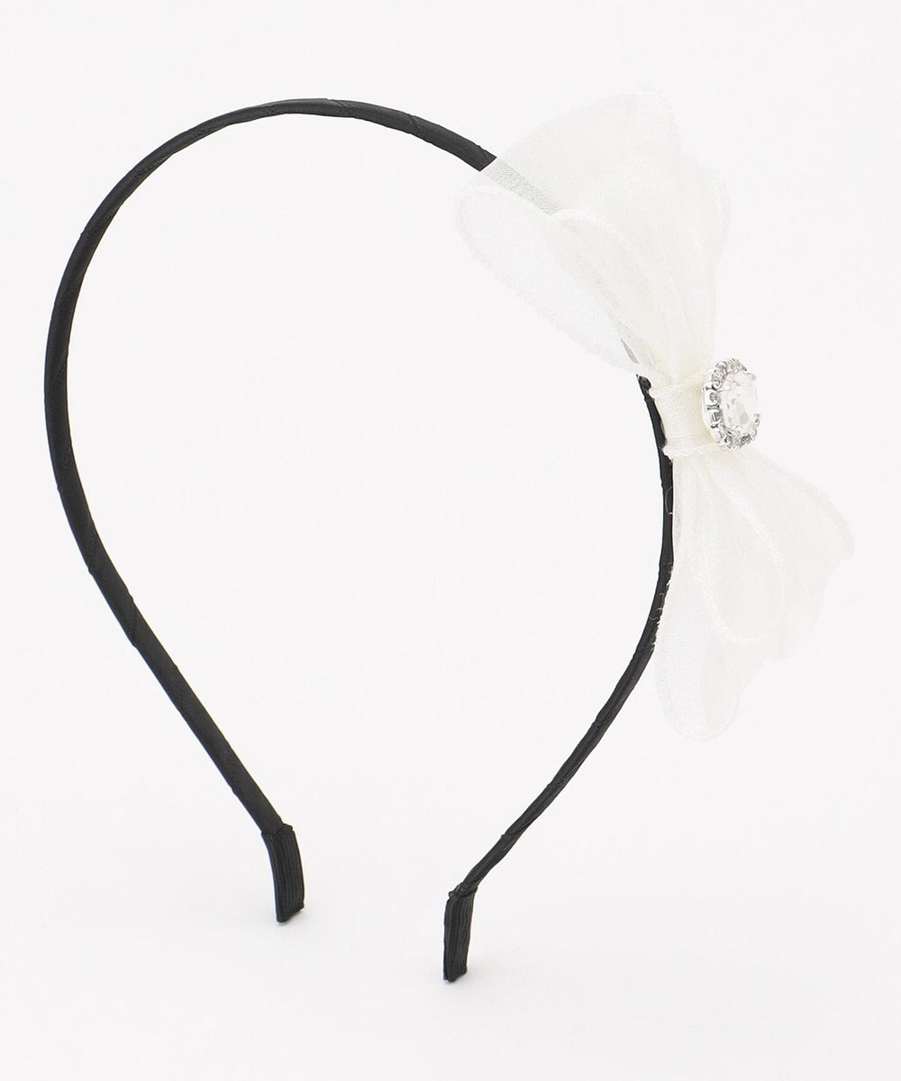 ANY KIDS リボン×ビジューカチューシャ 