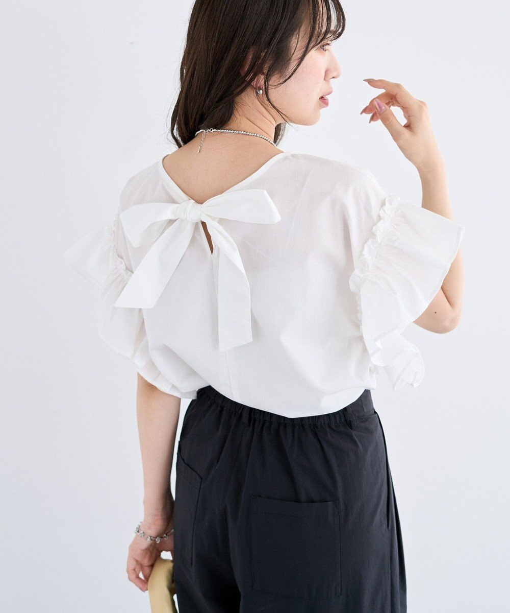 Green Parks ・ＥＬＥＮＣＡＲＥ　ＤＵＥ　バックリボンブラウス 