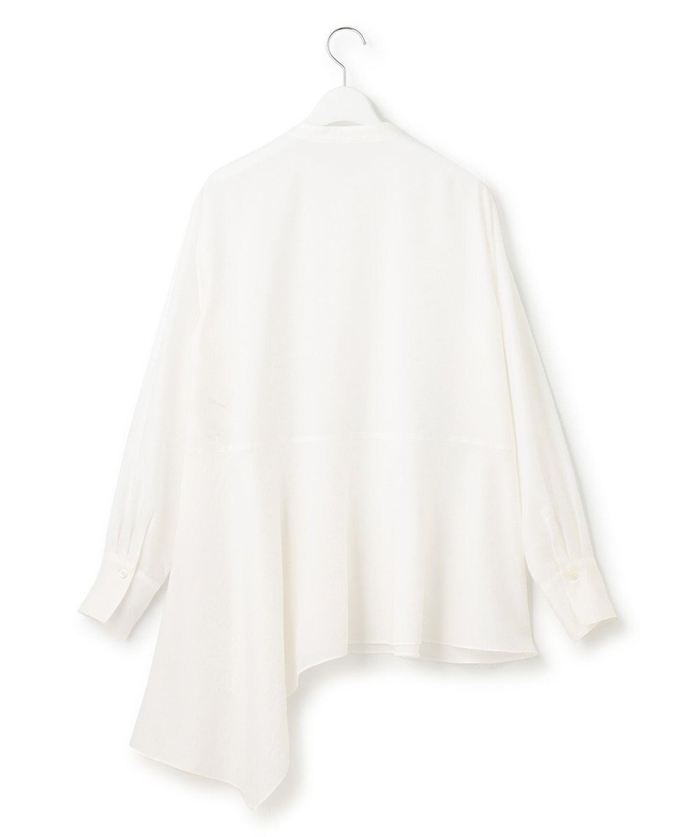 23区 【好評につき新色追加/洗える】イレギュラーヘム シアー ブラウス 