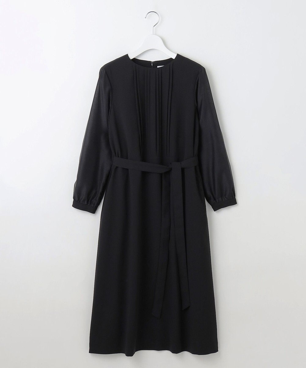 J.PRESS LADIES 【洗える】ノルディス2wayジョーゼット タックディテール ワンピース 