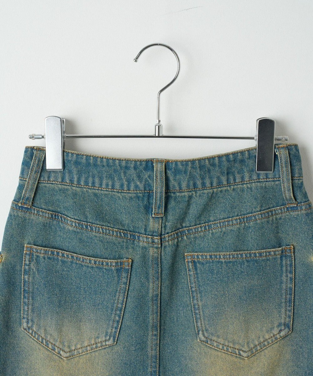 WEGO ヴィンテージウォッシュデニムカーゴミニスカート 