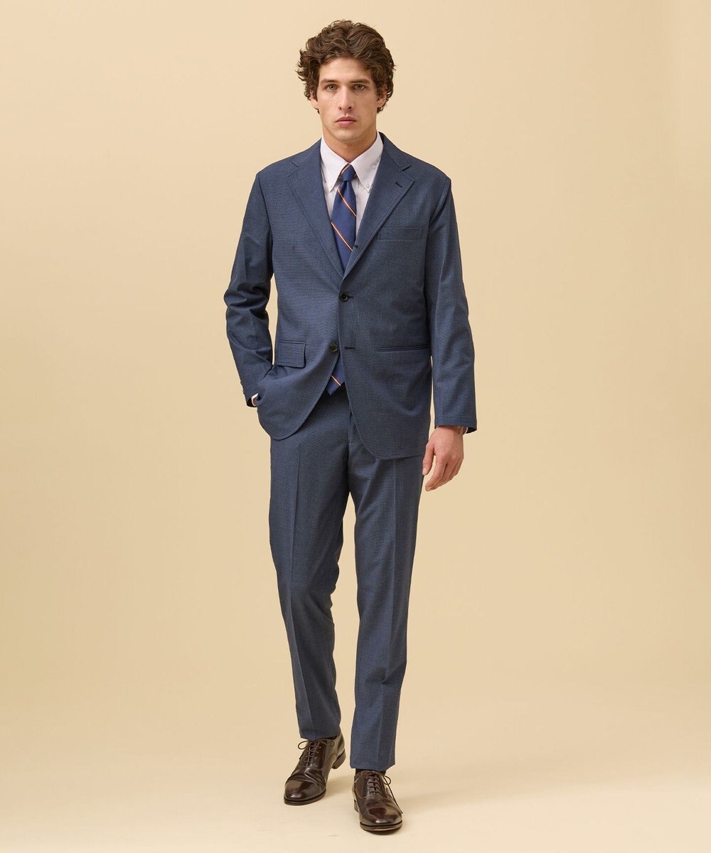 J.PRESS MEN 【セットアップ対応 / ストレッチ性 / 接触冷感 / 洗える】ニューコンセプトウール サマースラックス 