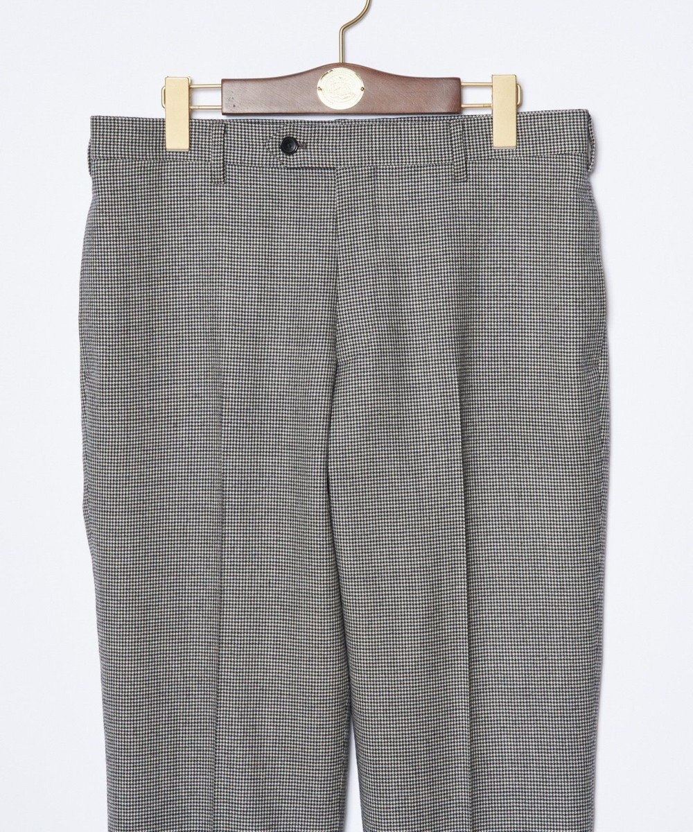 J.PRESS MEN 【TREATMENT WOOL】ストレッチハウンドトゥース スラックス 