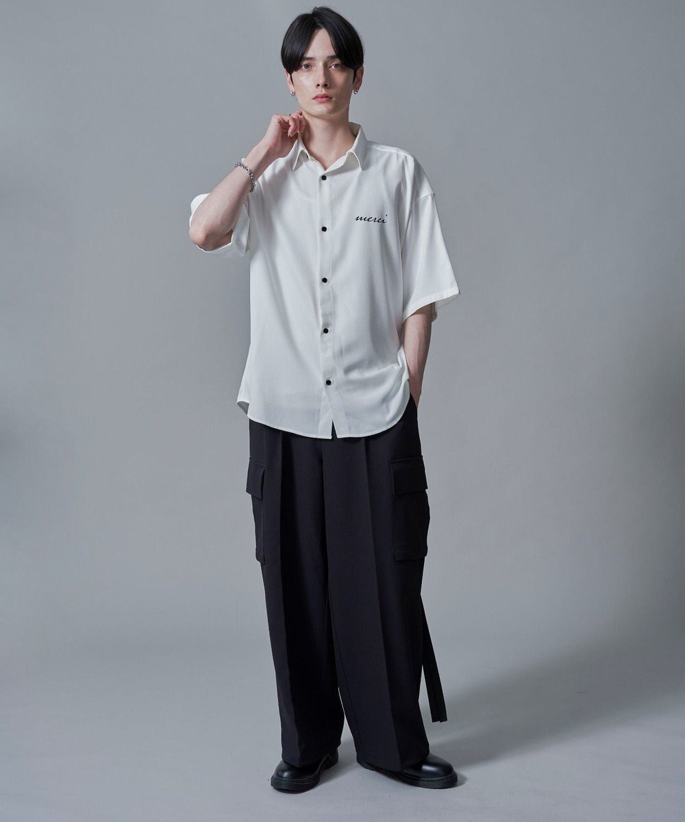 WEGO 【速乾/しわになりにくい/MLサイズ展開】アムンゼンワンポイントBIGシャツ（SS） 