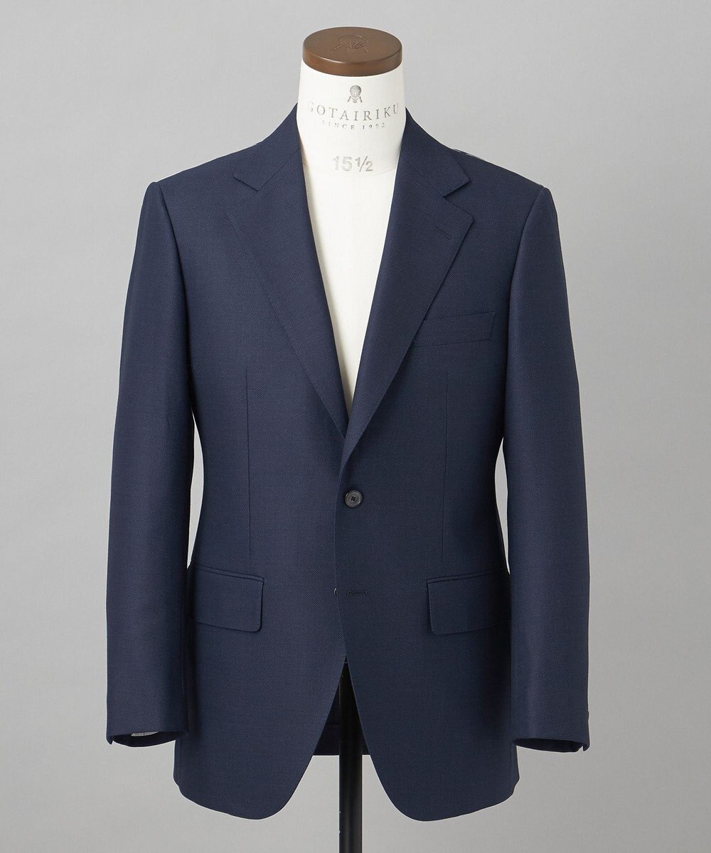GOTAIRIKU ロングシーズン着用可【横伸度15％/ストレッチ性抜群】タスマニア120ｓスーパーストレッチ スーツ（ネイビー） 