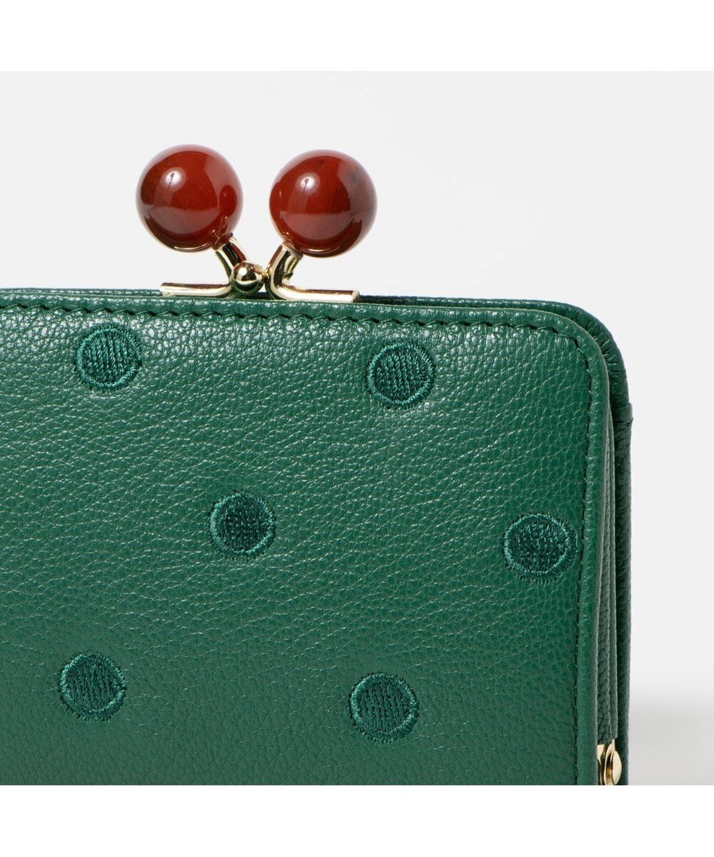 UNBILLION ペルケ perche / アクリル玉ドット刺繍・ジャバラカードウォレット 
