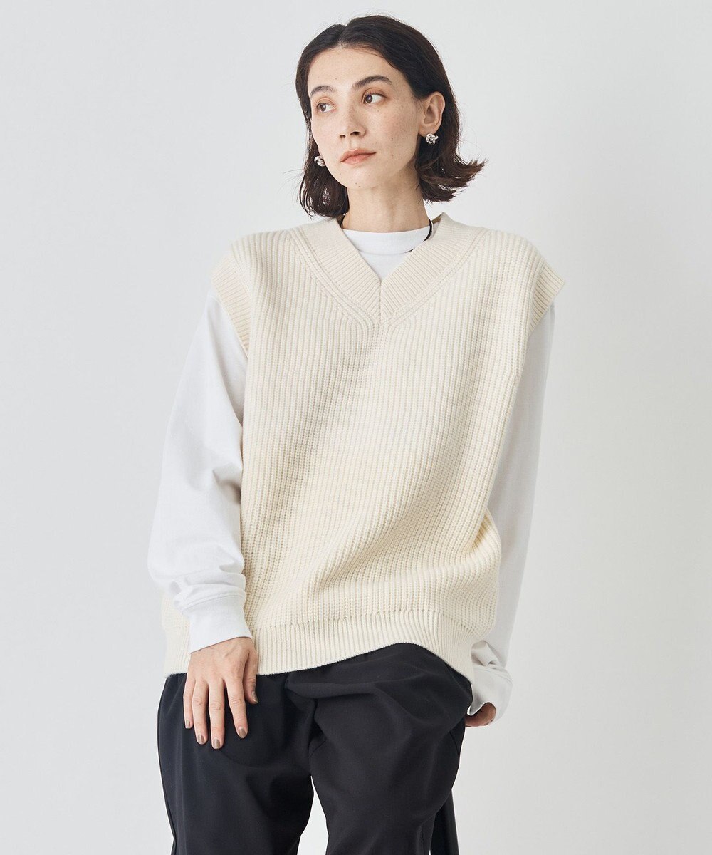 UNFILO MENS 【男女兼用】バルキー ニットベスト 