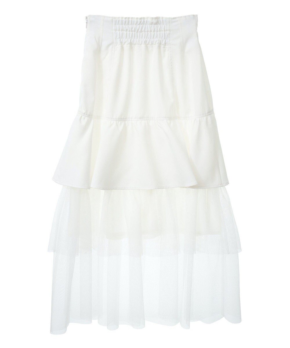 Green Parks ｄａｚｚｌｉｎ　ツイルチュールレイヤードスカート 