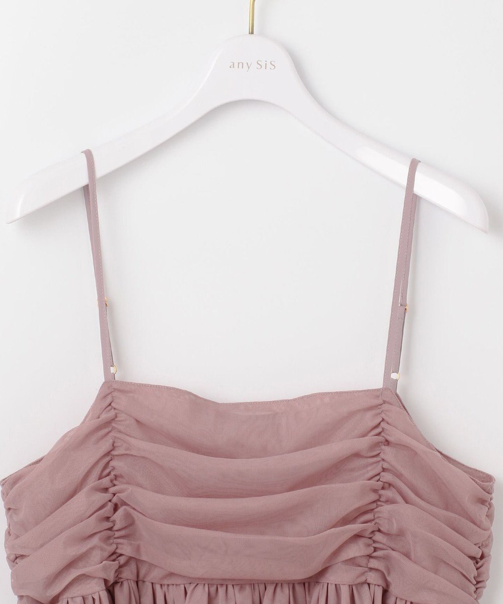 ANY SIS 【洗える】チュールレイヤード キャミソール 