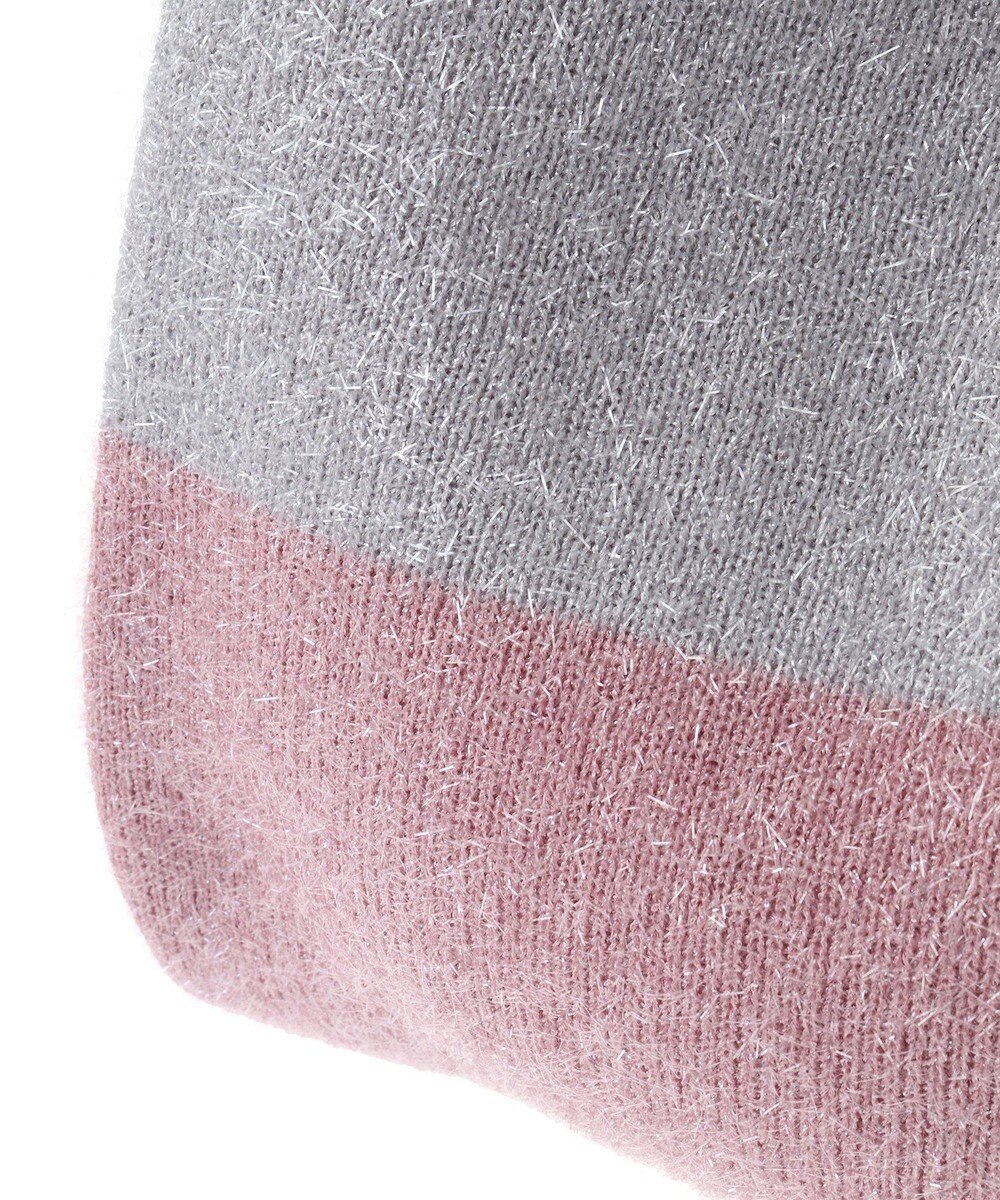 earth music&ecology バイカラーキラキラニットハンドバッグ 