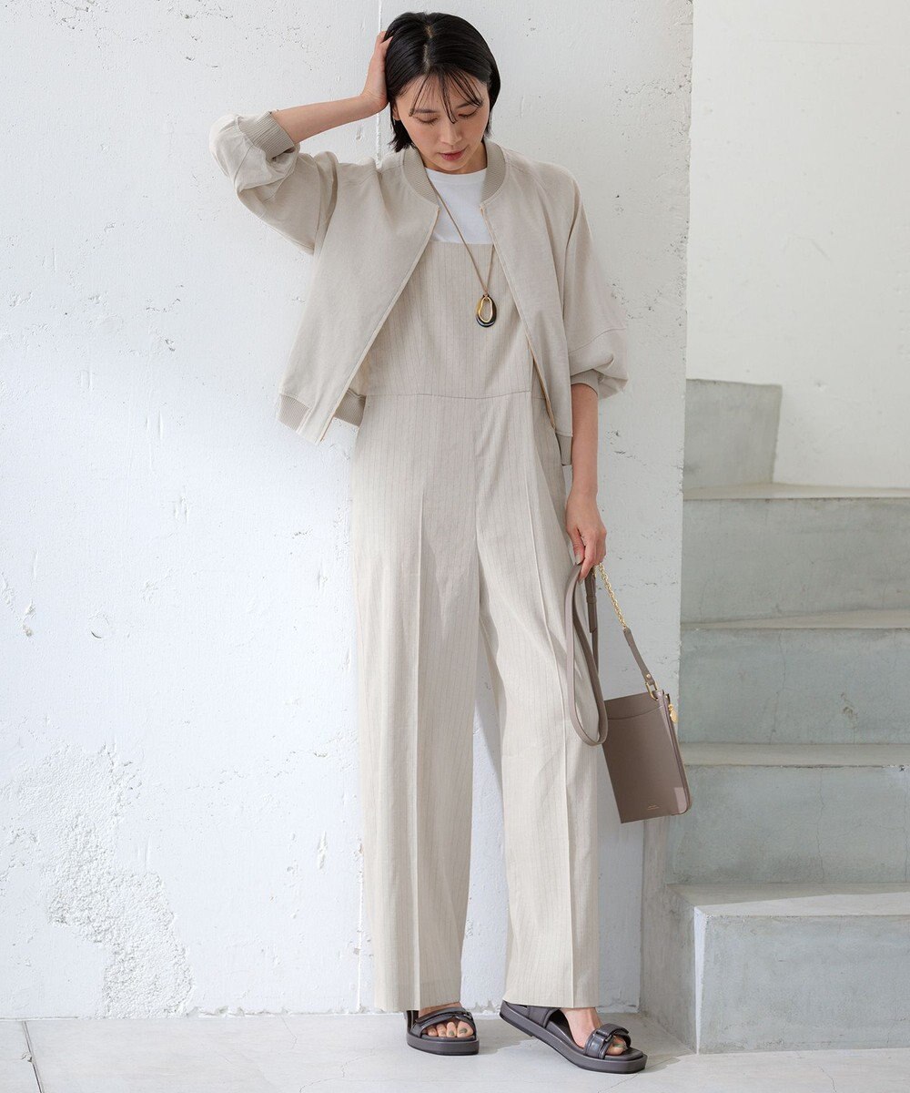 23区 S 【CLASSY.6月号掲載/洗える】リネンレーヨンストレッチ サロペット 