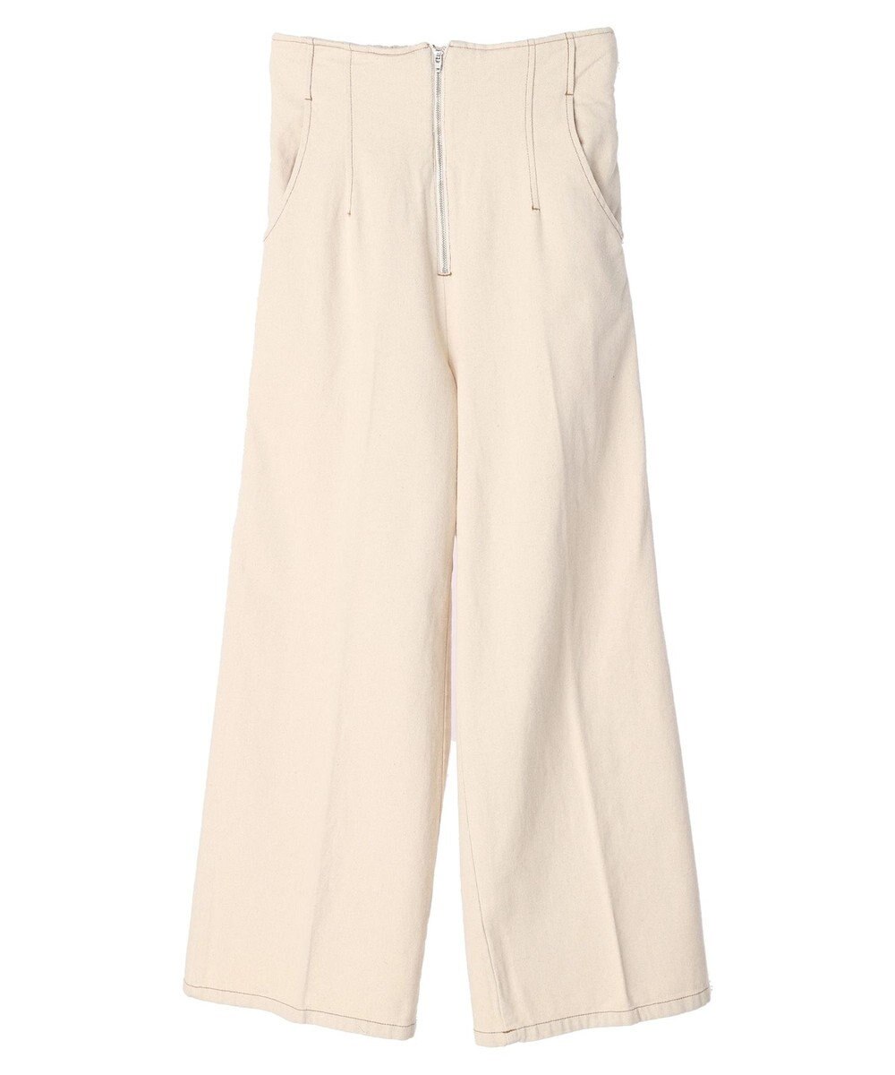 earth music&ecology フロントジップデニムパンツ 