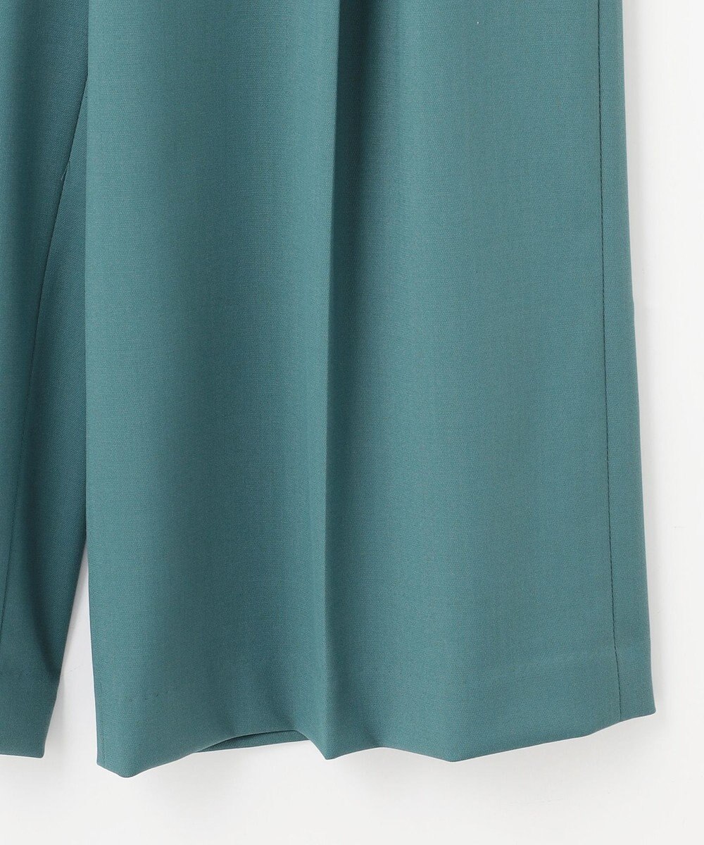 自由区 【洗える】TWラチネストレッチワイドクロップド パンツ 