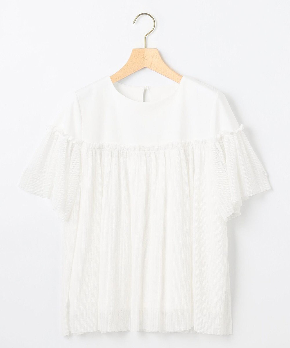 組曲 S プリーツコンビ5分袖 カットソー 