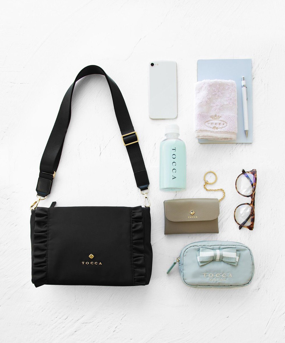 TOCCA 【WEB限定】BICOLOR RIBBON POUCH ポーチ 