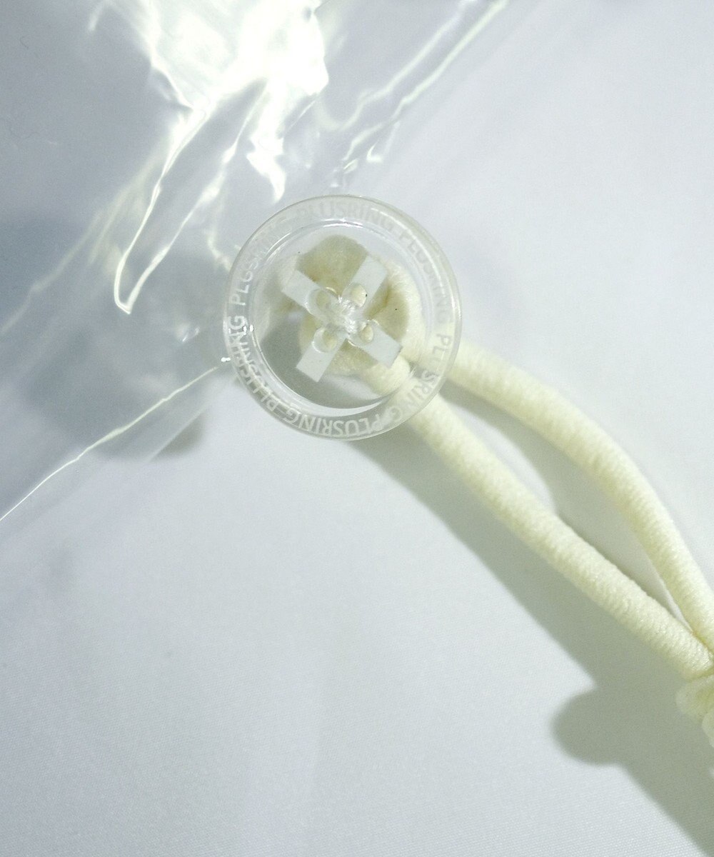 +RING 【プラスリング】【数量限定】 UNISEX 雨傘（長）55cm WHT パッチワークパイピングビニール傘 