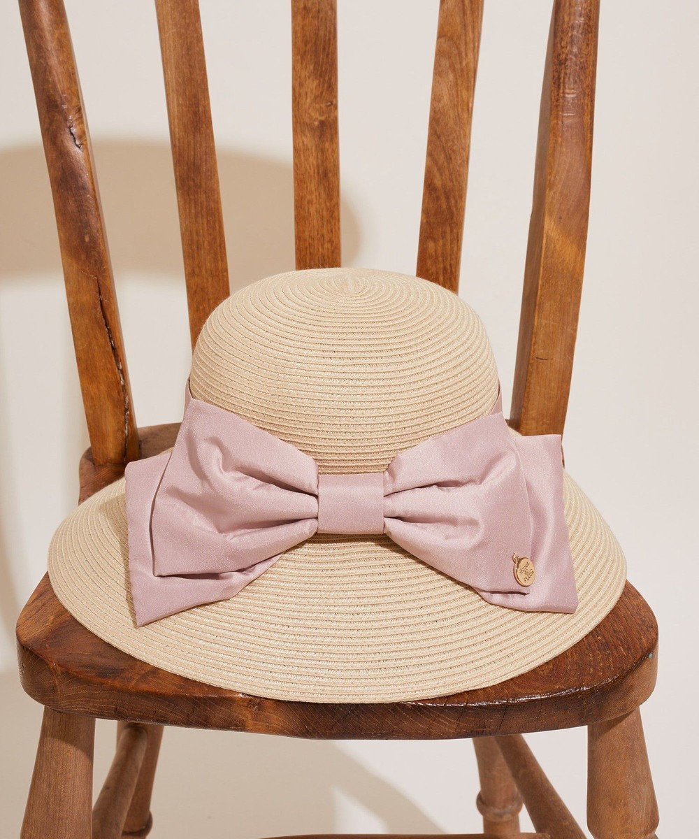 Maison de FLEUR サテンビッグリボンハット 