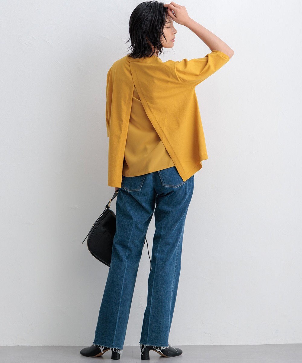 23区 【ご好評につきカラー追加/洗える】ヴィスコースストレッチ バックデザイン ニット 