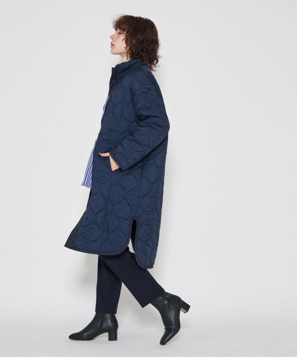 J.PRESS YORK STREET 【WOMEN】ロングキルトリバーシブルコート 