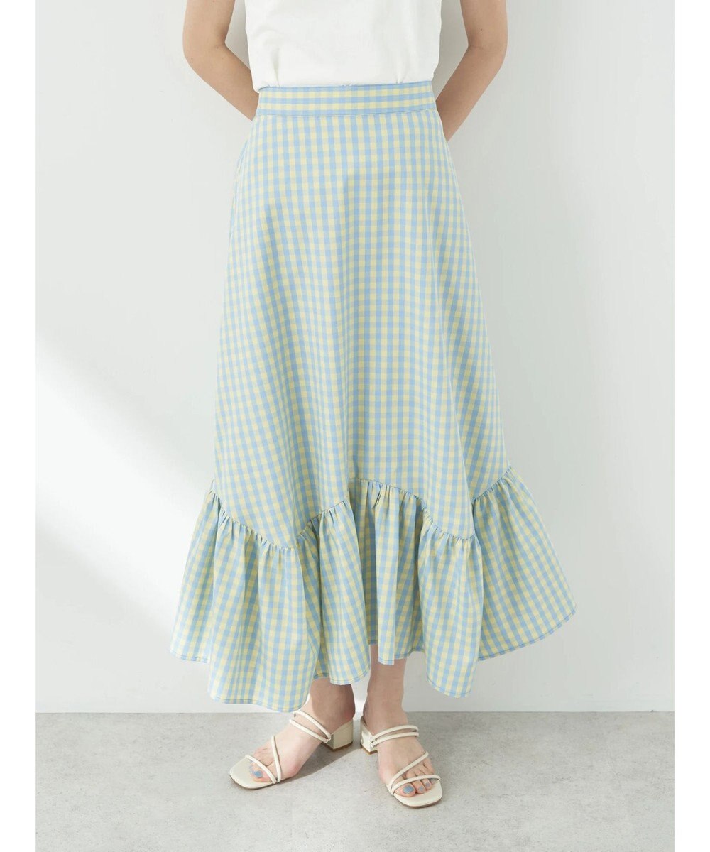 earth music&ecology イレヘムチェックスカート 