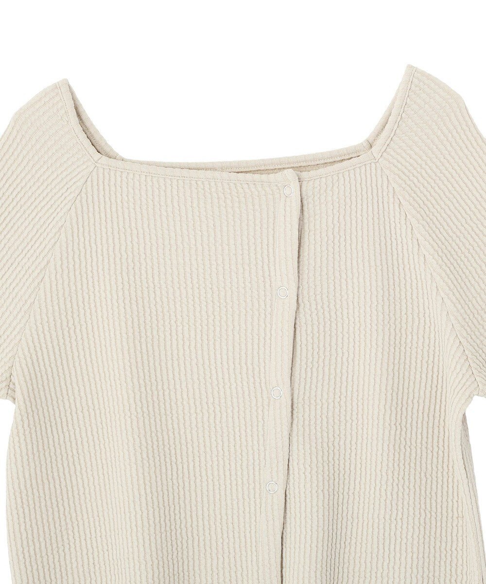 earth music&ecology 【予約】アシメ釦ツイストテレコカットソー 