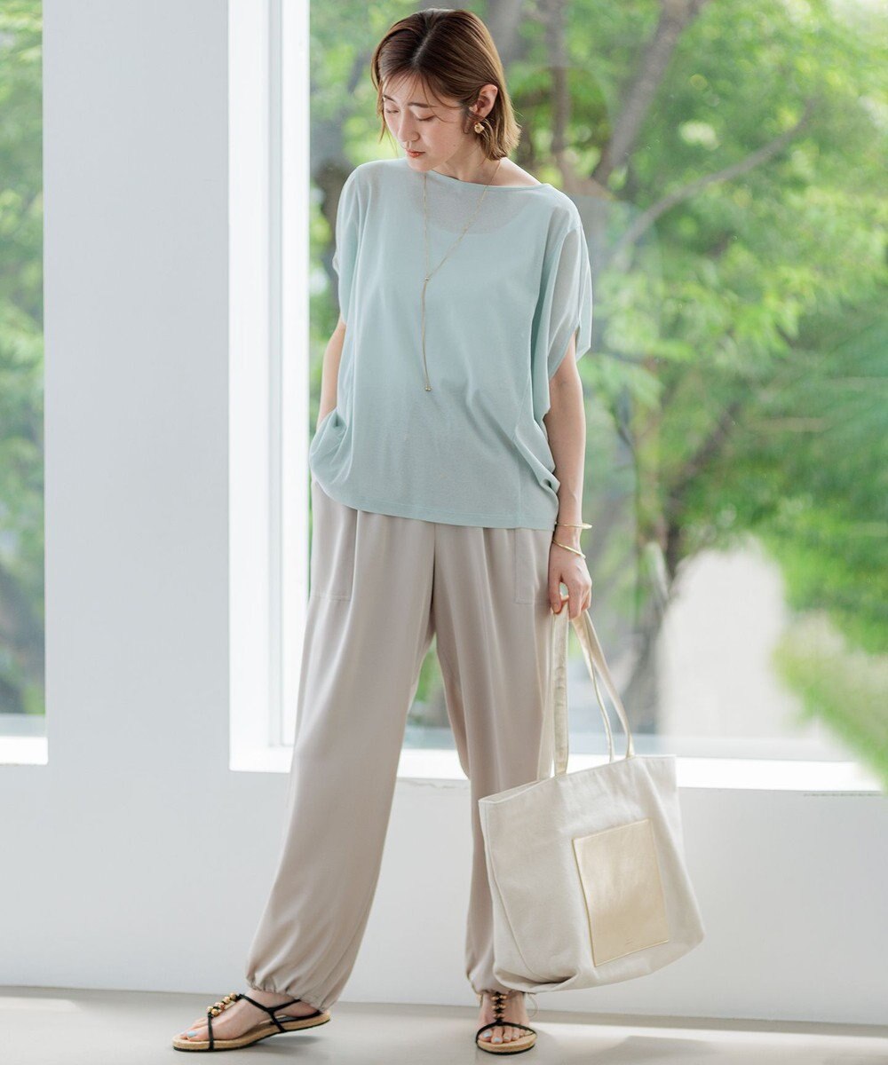 23区 【GLOW8月号掲載/洗える】スムースサテン パラシュートパンツ 