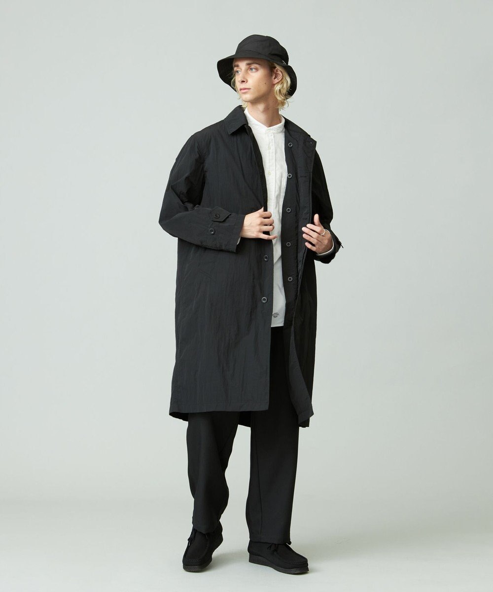 J.PRESS YORK STREET 【UNISEX】ナイロンワッシャーステンカラーコート 