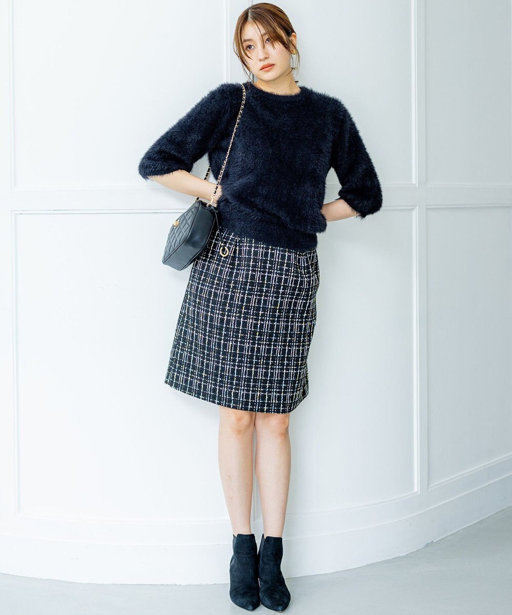 組曲 L ファンシーツィード ミニスカート 