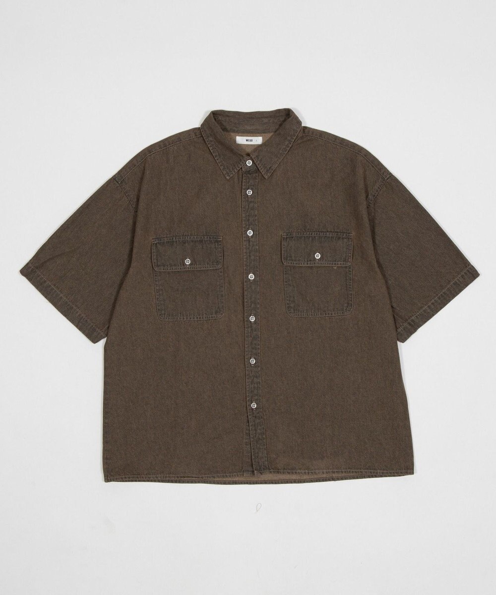 WEGO 【ユニセックス着用ITEM/MLサイズ展開】カラーデニムシャツ（SS） 