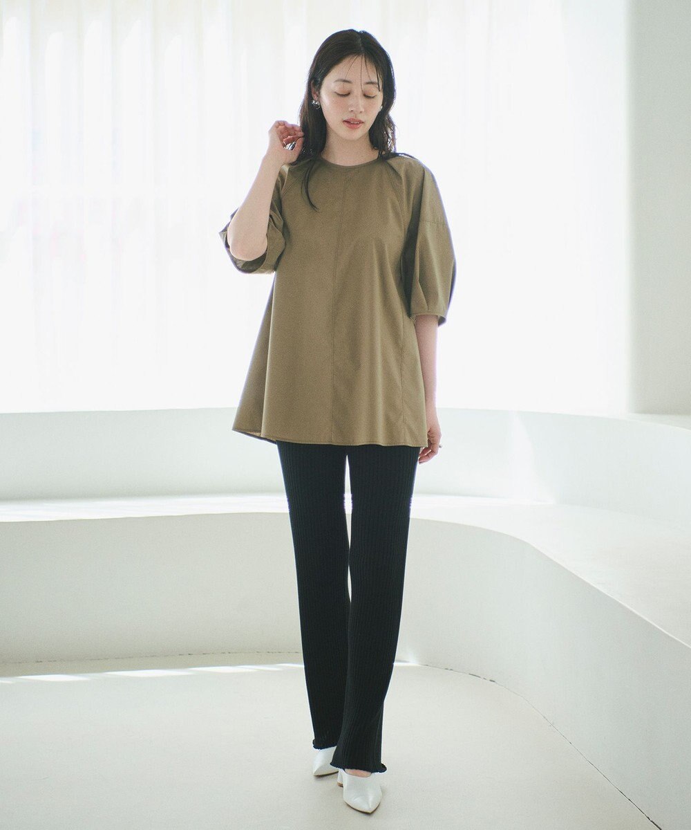 #Newans 【イージーケア】ラグランスリーブステッチブラウス 