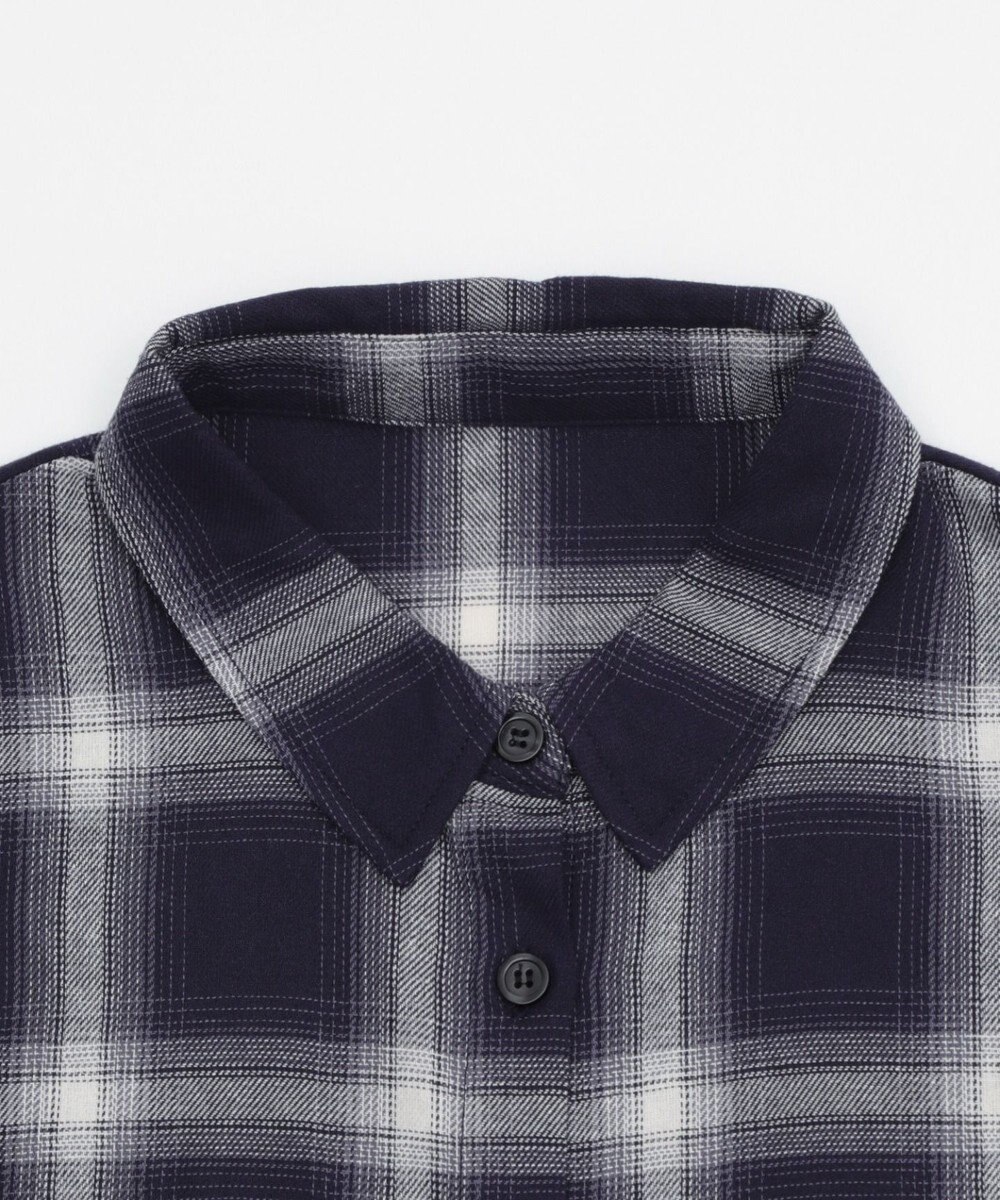 WEGO オープンショルダーチェックBIGシャツ 