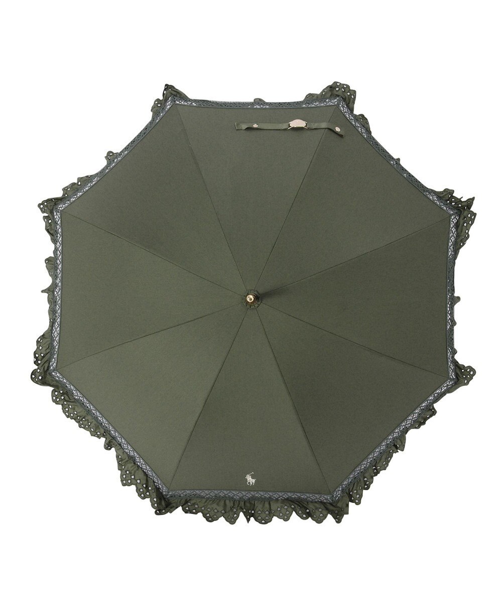 MOONBAT 【遮光/晴雨兼用日傘】POLO RALPH LAUREN(ポロ ラルフローレン) エンブフリル 長傘 遮熱 UV 