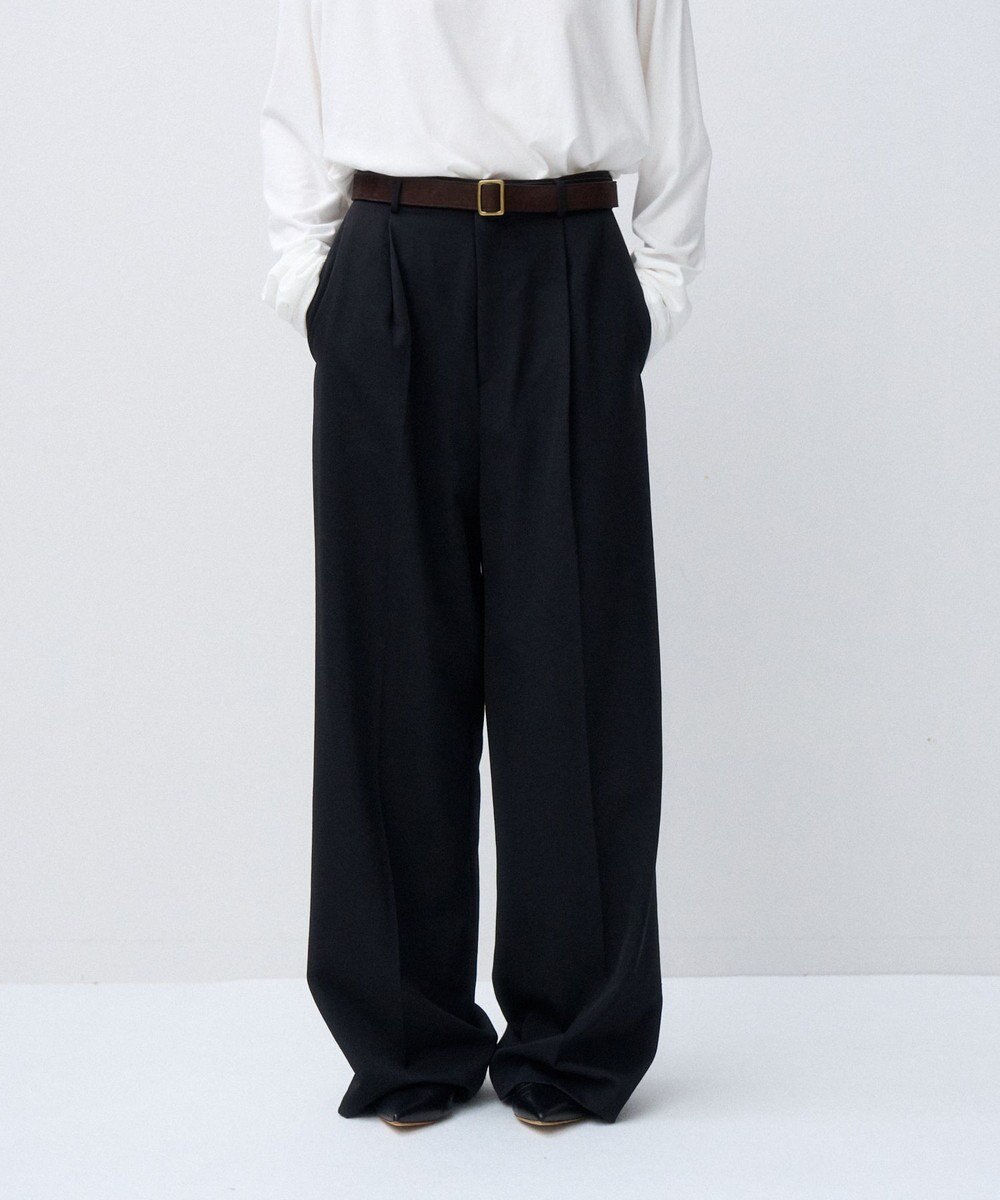 ATON WOOL GABARDINE | ワイドパンツ 
