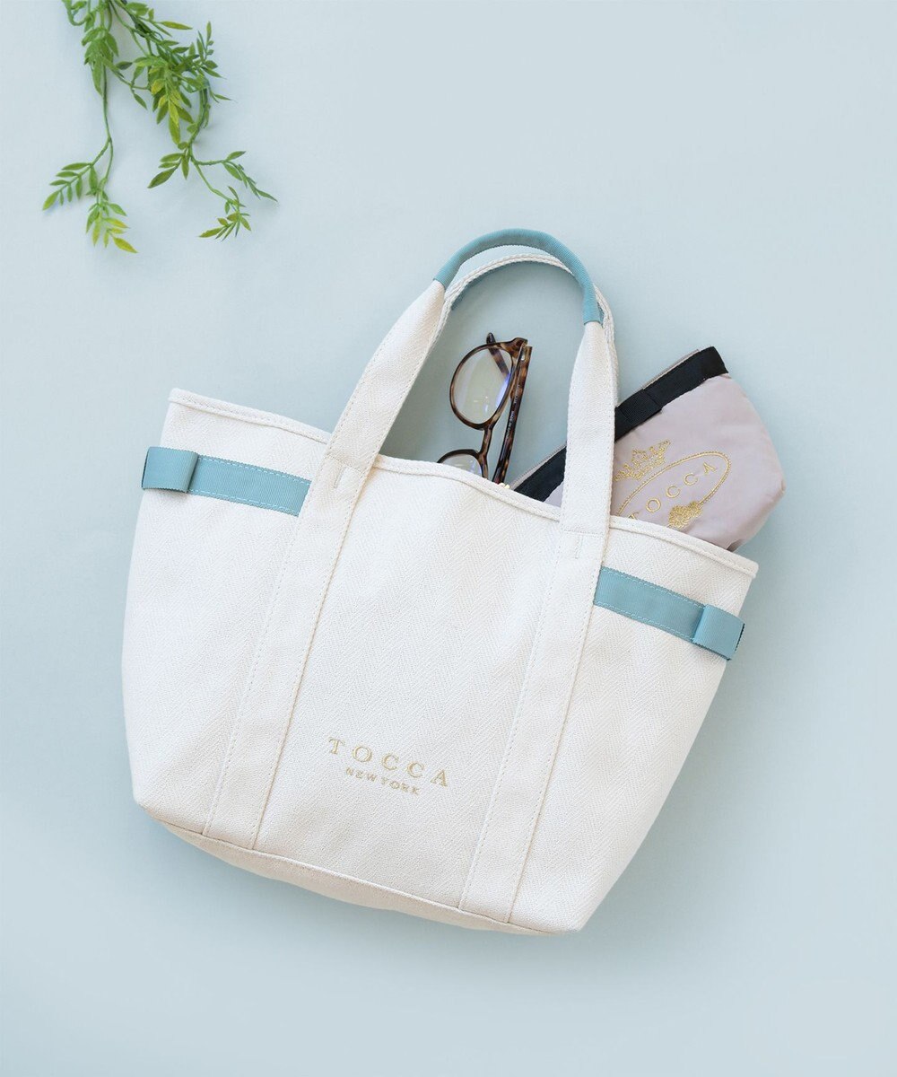 TOCCA 【A4サイズ対応】SIDE RIBBON CANVASTOTE トートバッグ 