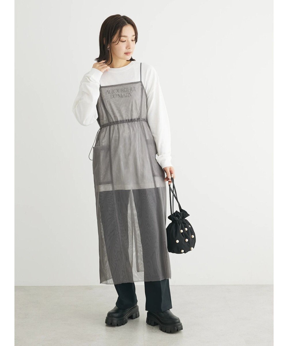 Green Parks ・ＥＬＥＮＣＡＲＥ　ＤＵＥ　チュールドロストキャミワンピ 