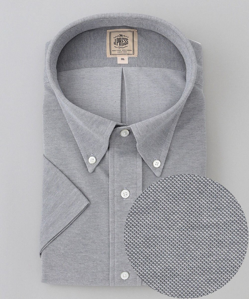 J.PRESS MEN 【KING SIZE】【J.PRESS OXFORD JERSEY】カノコインレイ パッチポケットシャツ / B.D. 