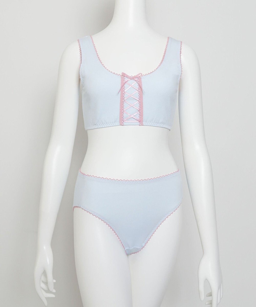 WEGO 【ハーフトップ＆ショーツセット】Liliane　Ciel　　レースアップリボン 