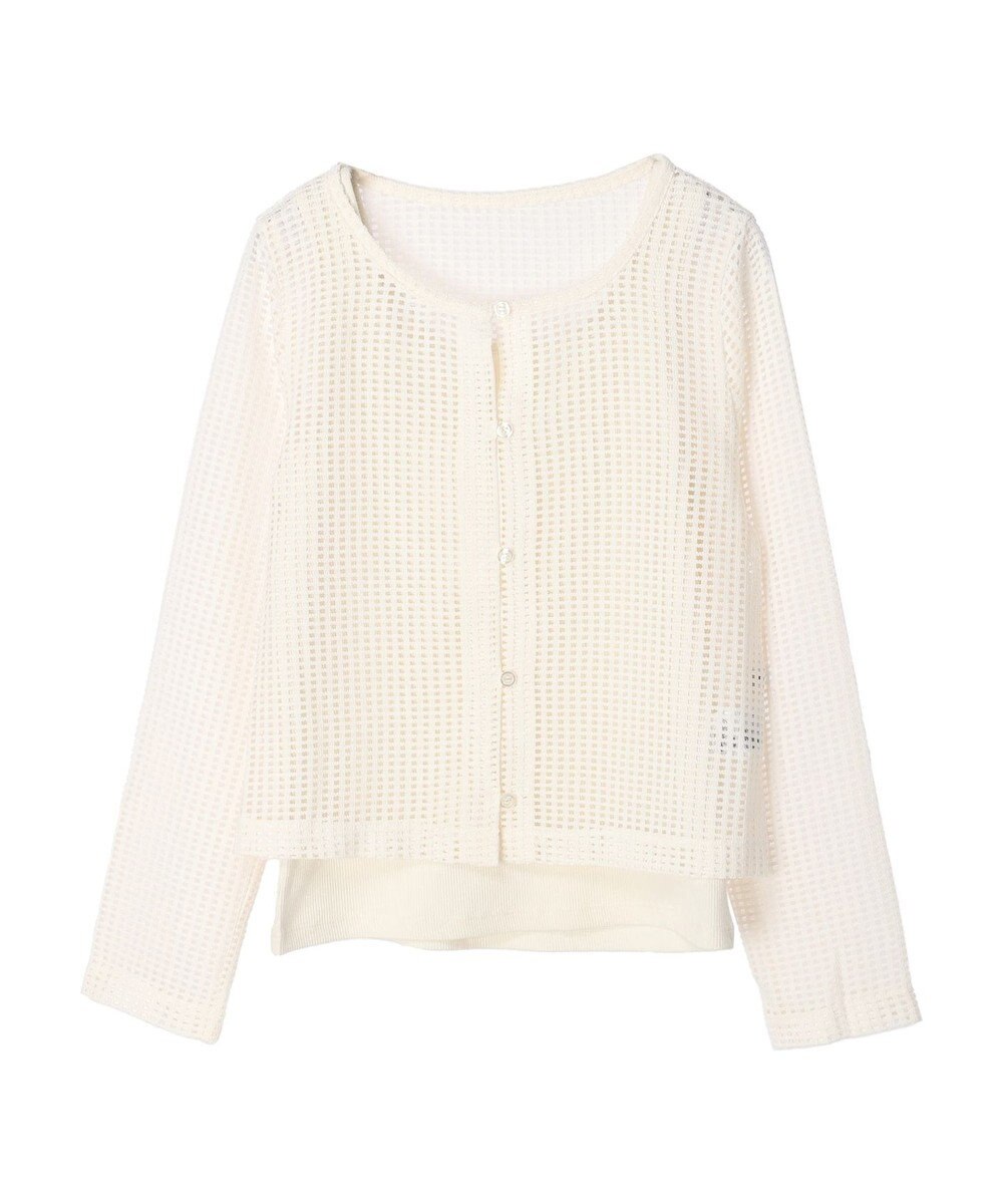 earth music&ecology ＳＥＴ２点メッシュカーディガン＋インナー 