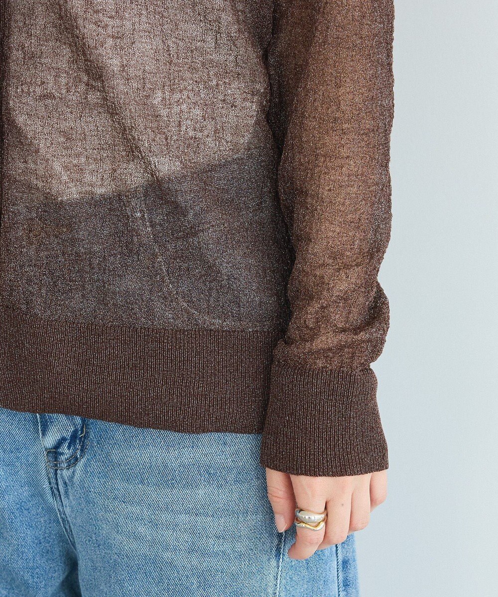 CRAFT STANDARD BOUTIQUE シアージョーゼットニットカーディガン 