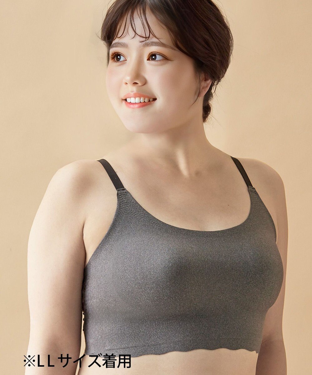 WACOAL 【GOCOCi ゴコチ】 ノンワイヤー ハーフトップ 伸びのよい素材を使用 ムレにくく快適 フラット仕上げ ホックなし ブラトップ レディース CGG220 /ワコール 