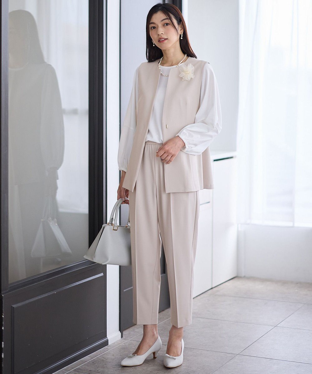 ANY L 【3SET】きちんと見え3点コーデセット（ブラウス＋ジレ＋パンツ） 