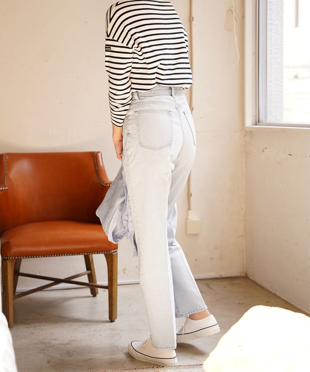 woadblue ハイライズデニムパンツ アイスブルー 