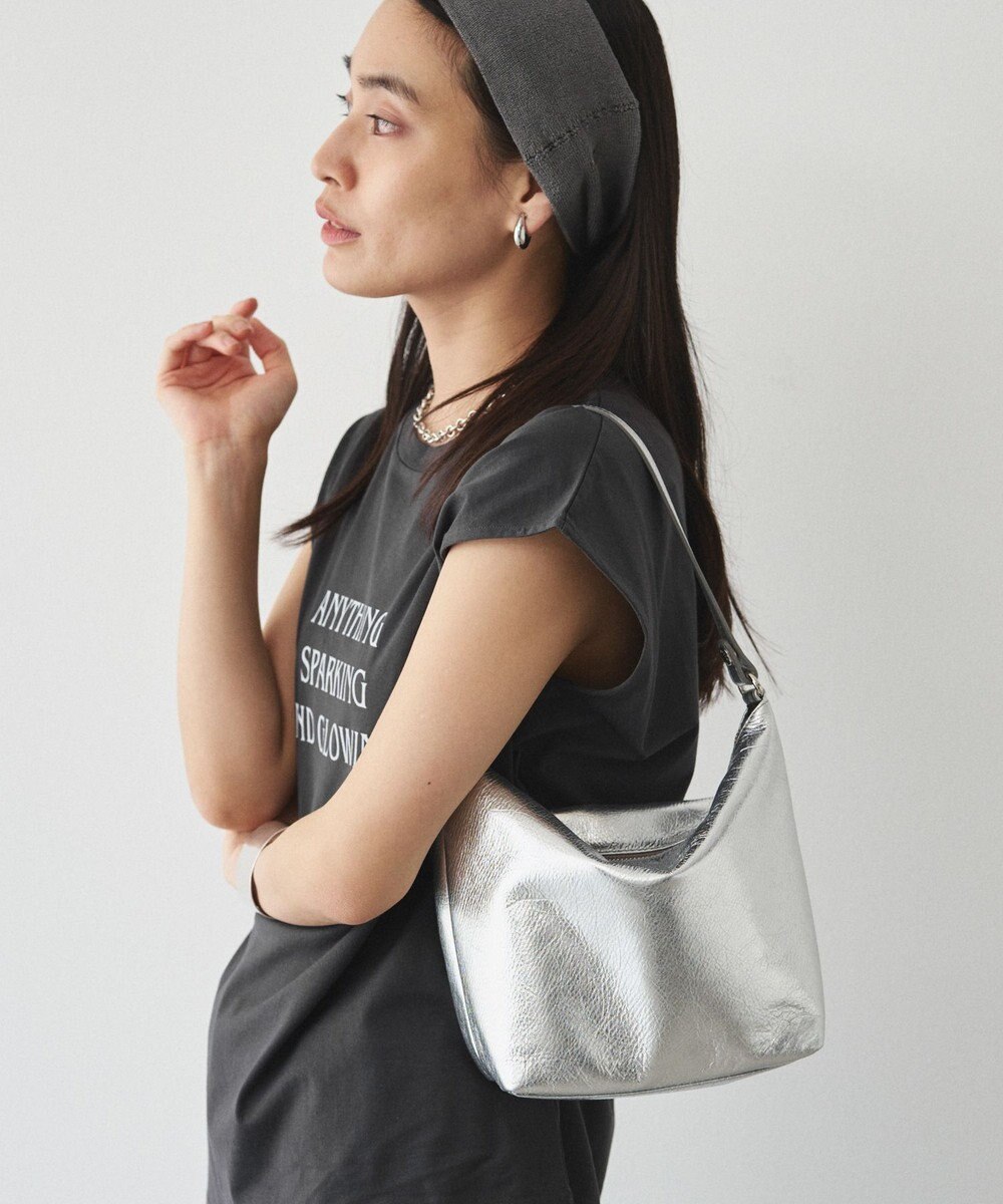 russet ソフトレザーシンプルショルダーバッグ【silver】(CE-1462) 