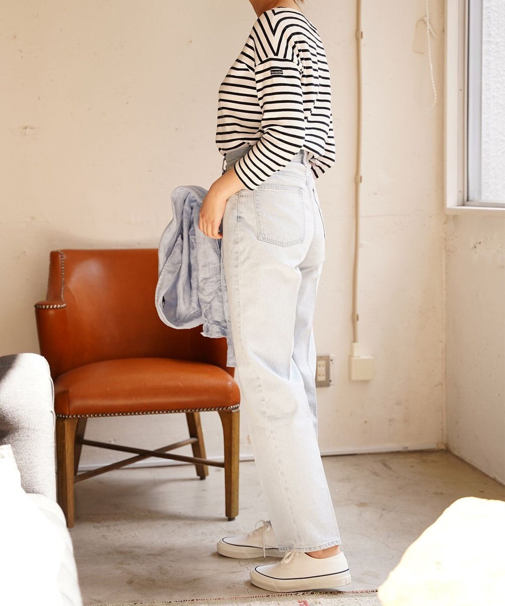 woadblue ハイライズデニムパンツ アイスブルー 